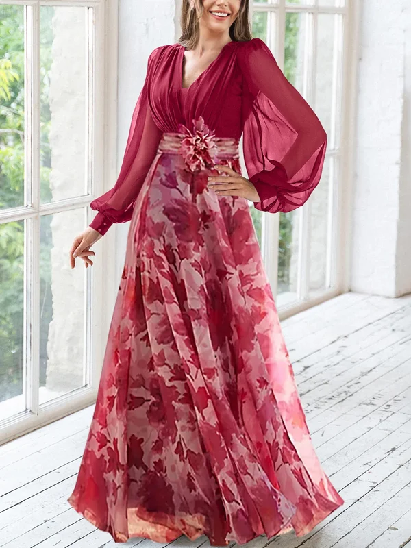 Chiffon Printed Temperament Women's Dress