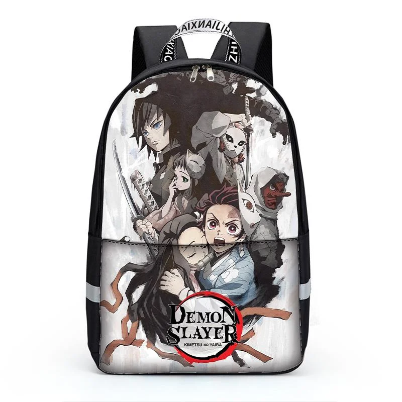 Buzzdaisy Demon Slayer 3D Printed School Bag Casual Backpack Daypacks for Kids Teens