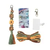 Daisy Flower Keychain Making Kits with Instruction Macrame Keychain Kit DIY Macrame Kits for Beginners Adults Handbags DIY Ornament Decor