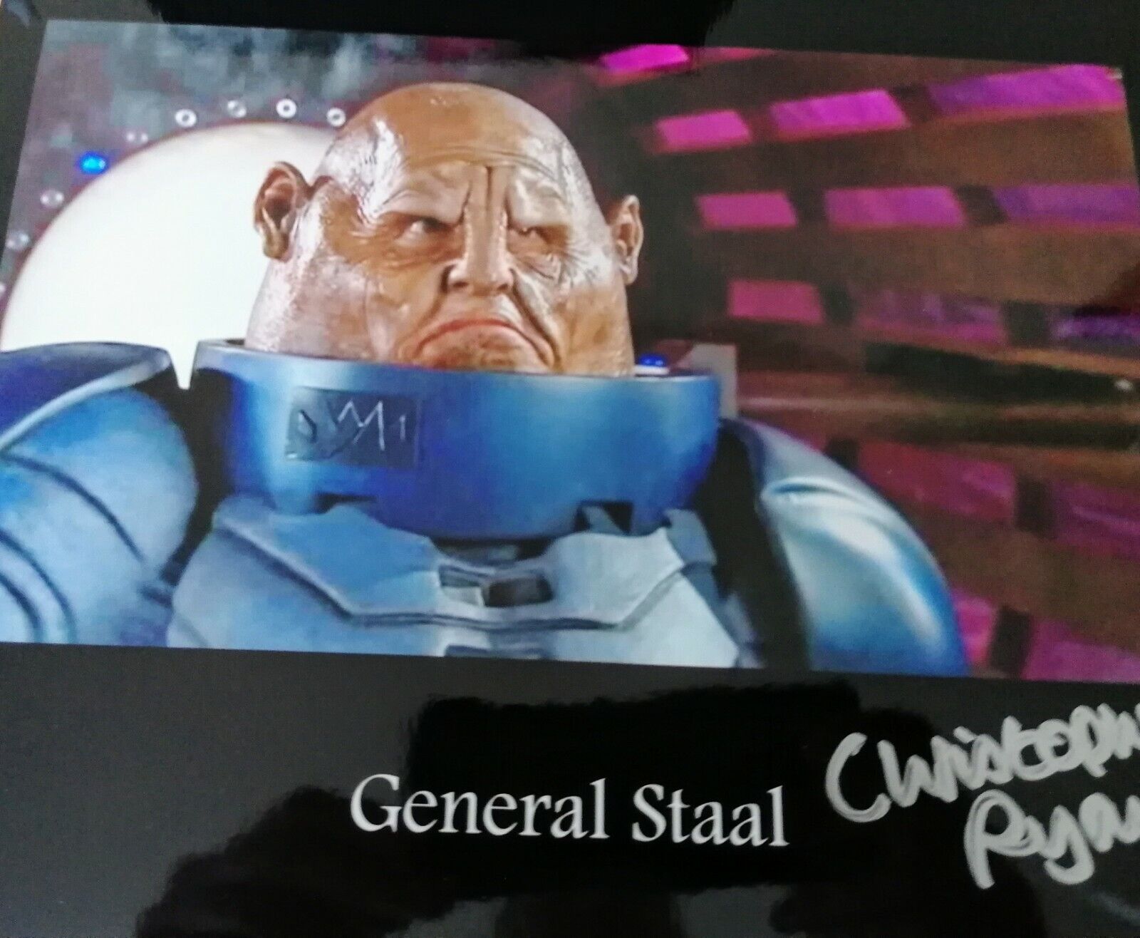 Christopher Ryan as General Staal in Doctor WHO Autographed 8 x 10 COL Photo Poster painting