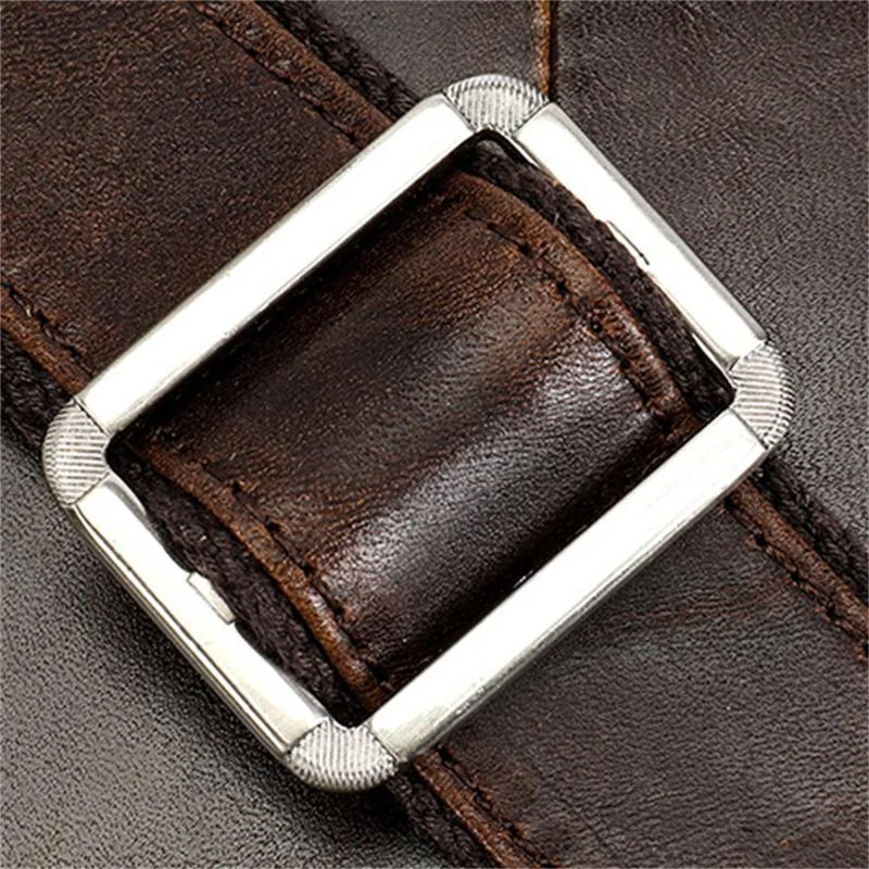 Classic Briefcase Leather Men's Portable 17 Inch Computer Bag Travel Bag