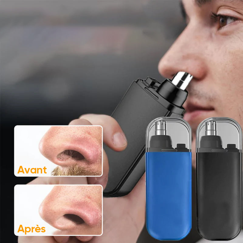 Tondeuse électrique Pour Poils De Nez - Format Voyage, ABS, Moteur Rotatif, Neuve