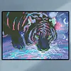 Diamond Painting -DIY Round Drill Luminous Tiger
