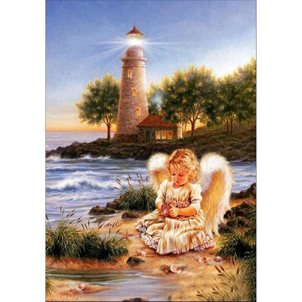 

30*40CM - Lovely Angel - Round Drill Diamond Painting, 501 Original
