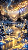 Luxury AB Velvet Diamond Painting Kit - Aurora Milky Way Snowy