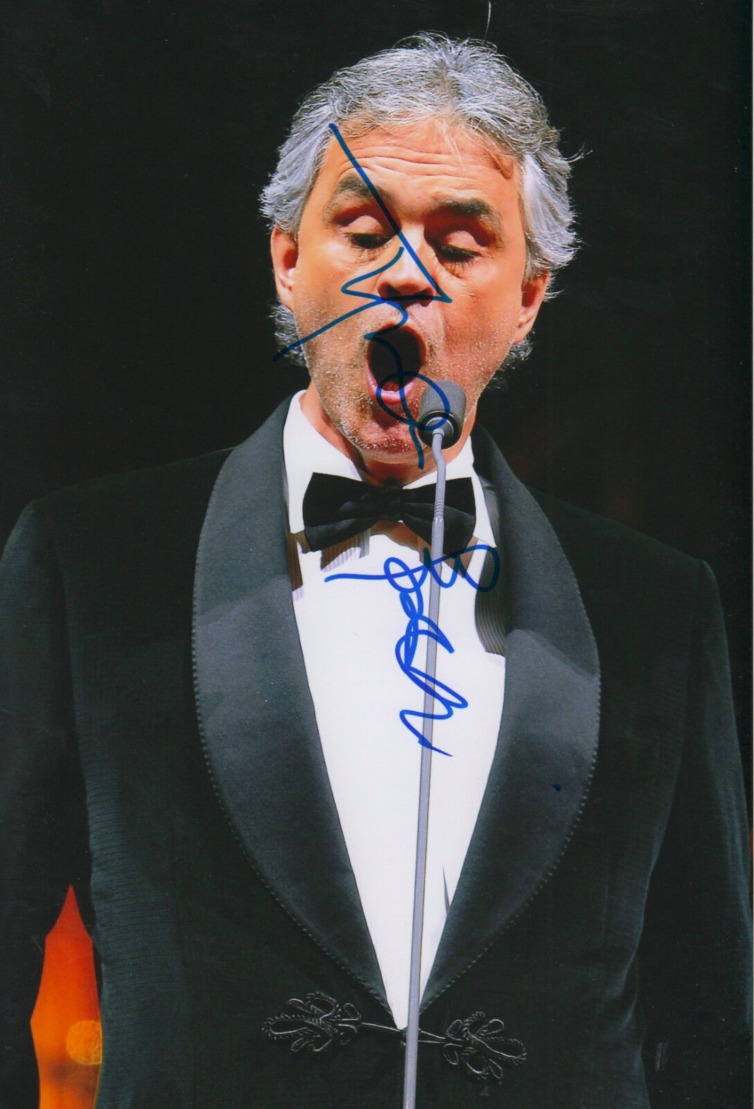 Andrea Bocelli signed 8x12 inch Photo Poster painting autograph