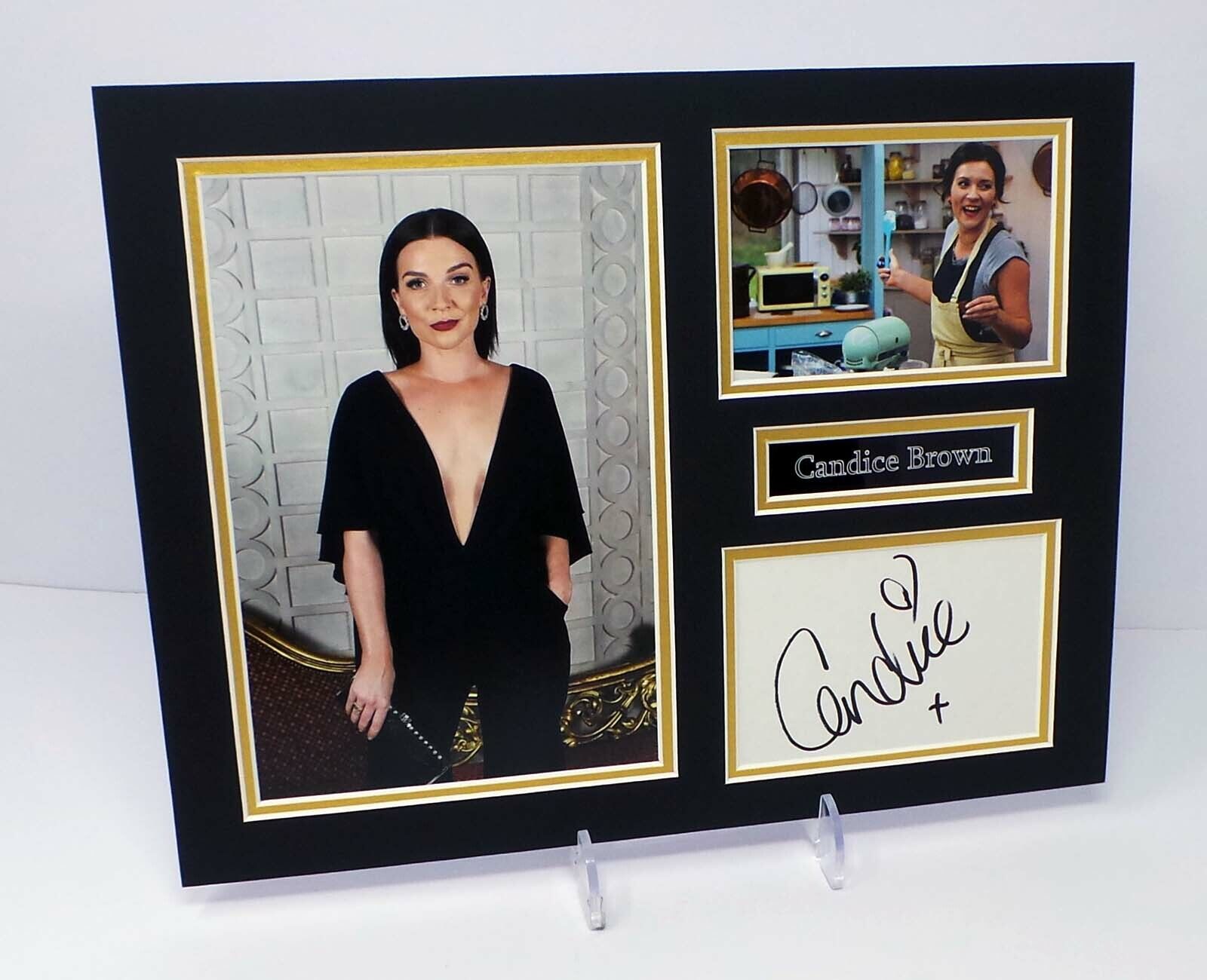 Candice BROWN Signed Mounted Photo Poster painting Display AFTAL RD COA Great British Bake off