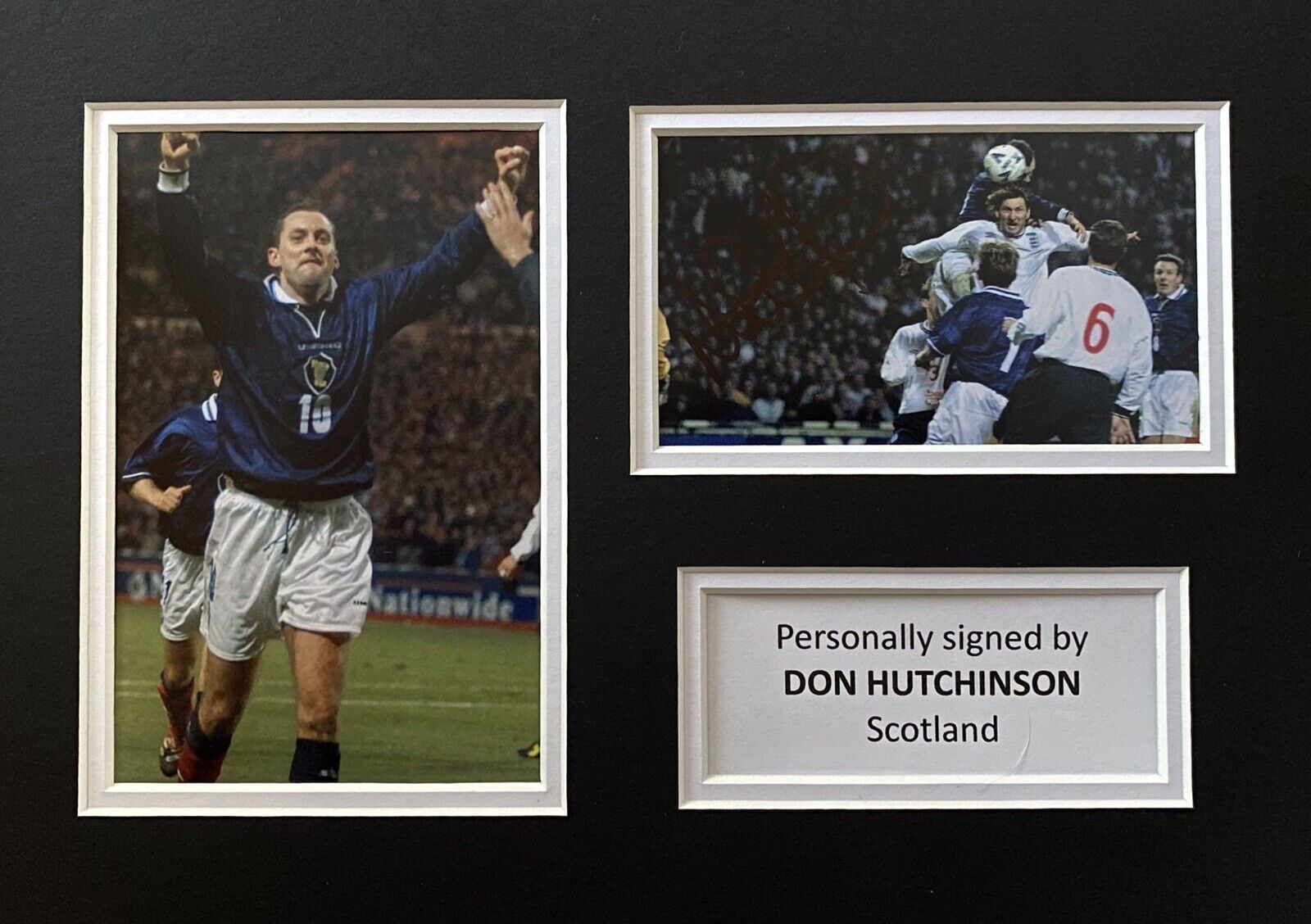 Don Hutchison Genuine Hand Signed Scotland Photo Poster painting In A4 Mount Display