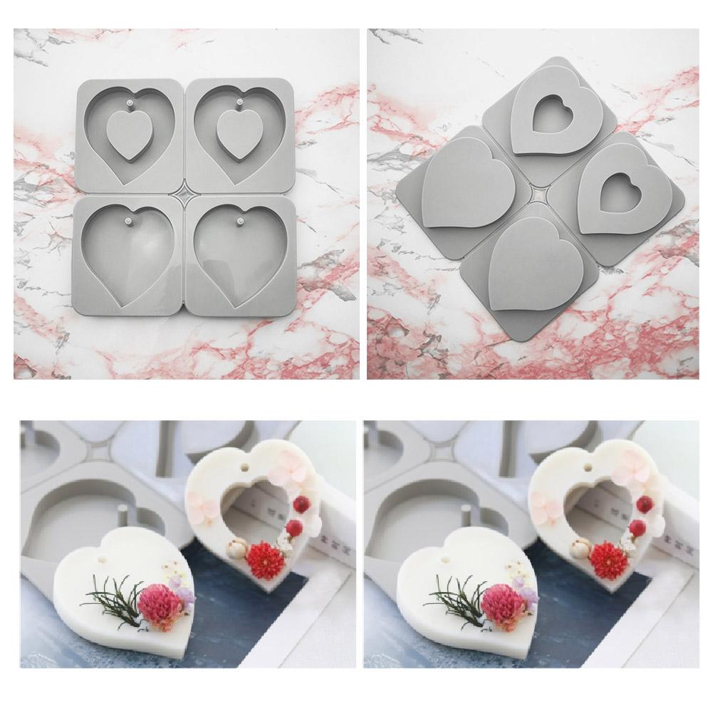 

4pcs Heart Leaves Silicone Mold - Baking, 501 Original