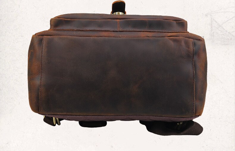 Bottom Display of Woosir Genuine Leather 17" Laptop Backpack Travel