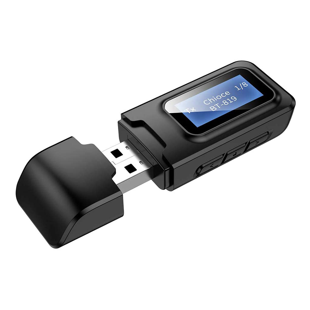 

USB Bluetooth-compatible 5.0 Audio Transmitter Receiver LCD, 501 Original