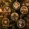 6pcs/set DIY Diamond Special Shape Pearl Art Hanging Wooden Christmas Tree Ornament Kit