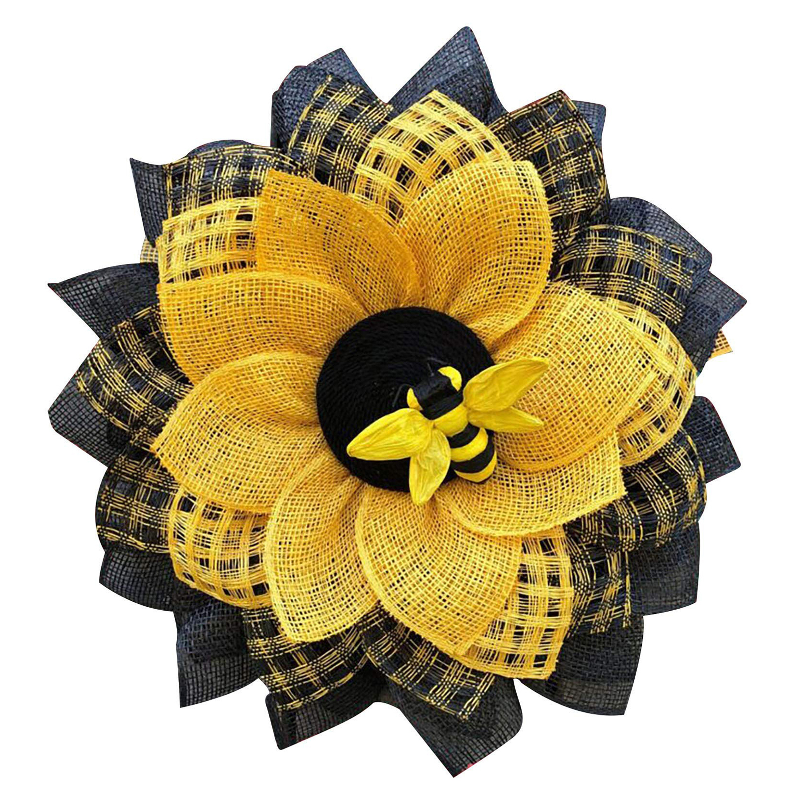 

Bee Sunflower Wreath, Spring Artificial Garland Wreath Pendants Ornaments, 501 Original