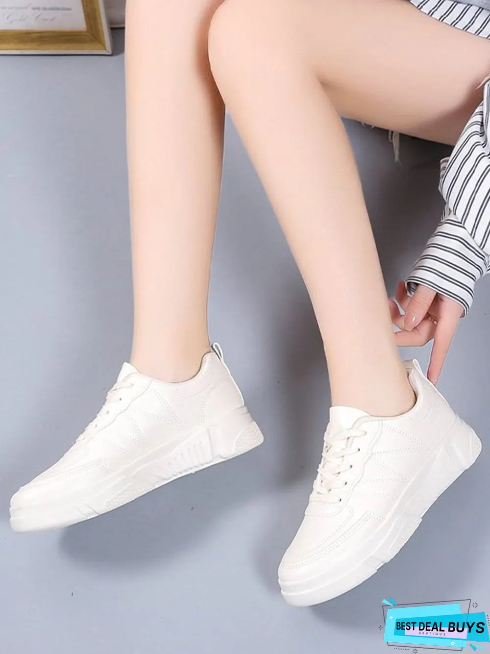 Casual Plain Color Skate Shoes