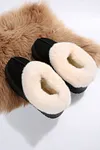 Women's Plush Suede Trim Thick Sole Flat Snow Boots