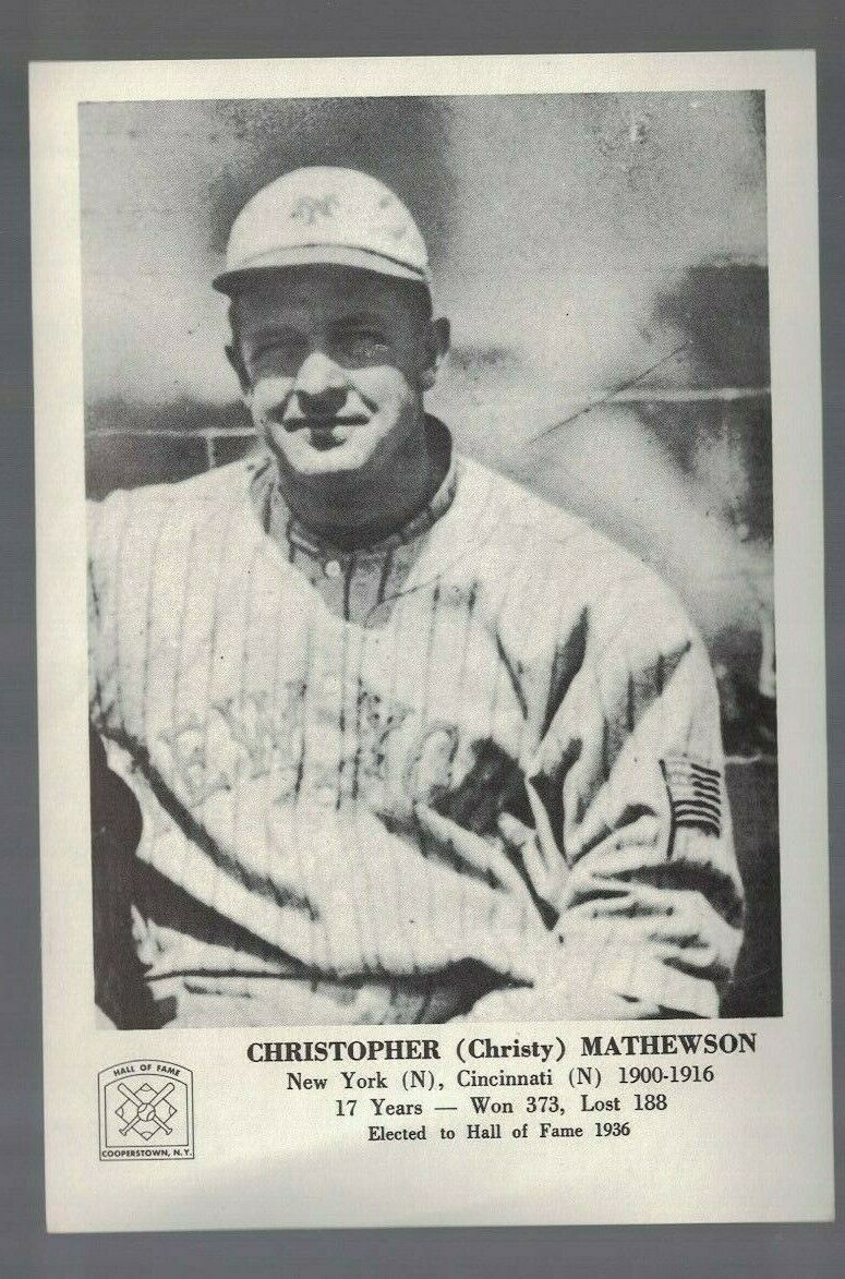 Christy Mathewson NY Giants 1963 Hall of Fame 5x7 Paper Picture Pack Photo Poster painting PL