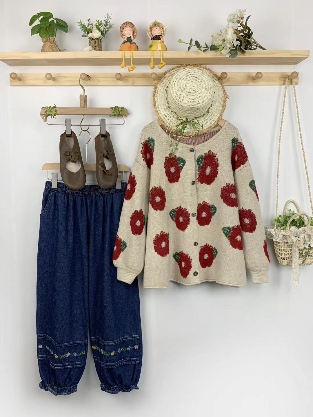 Chicfifth Sweater Women Winter Long Sleeve High Quality Autumn Vintage Top Knitted Cardigan