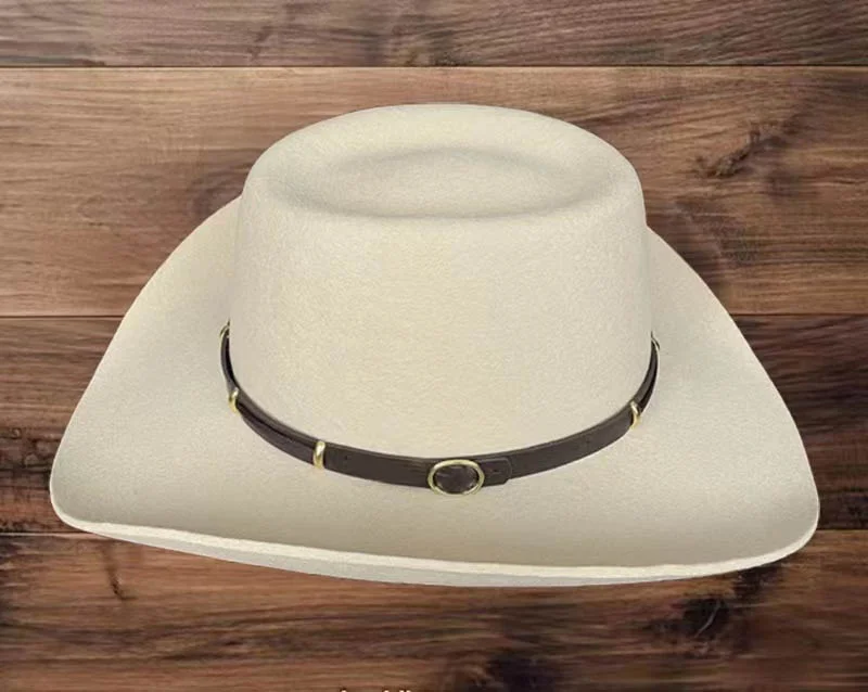 The Boss 100X  Cowboy Hat-Natural-3.5" Brim, 4" Crown--Made in Australia