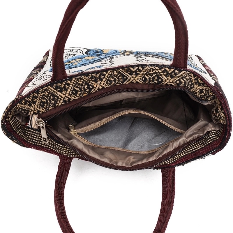 Women’s Vintage Style Butterfly Polyester Shopping Bags