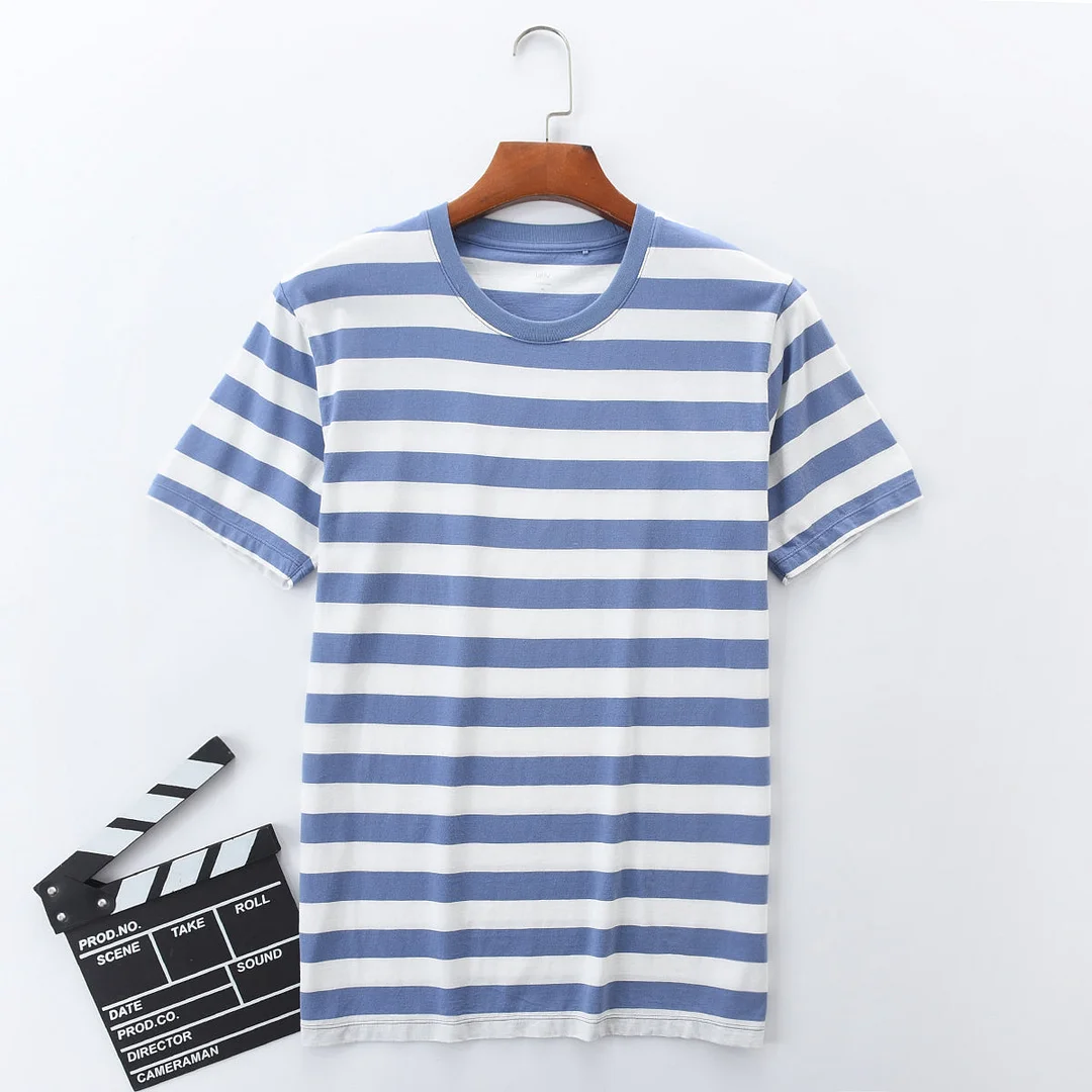 Sweet Cute Striped O-neck Short Sleeve T-shirts SP15835