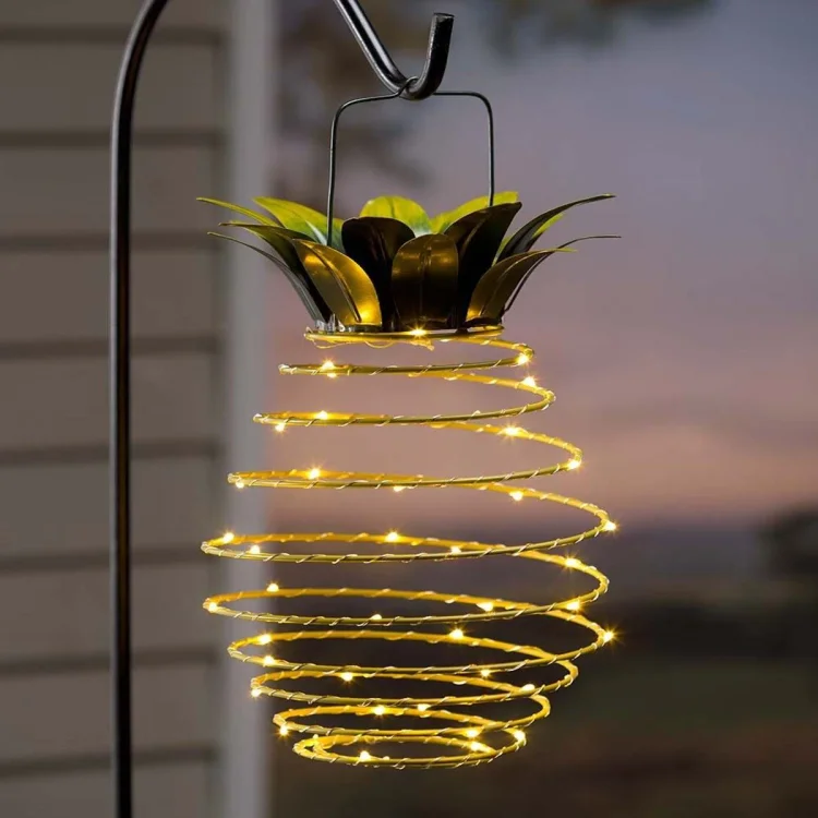 solar powered led pineapple light