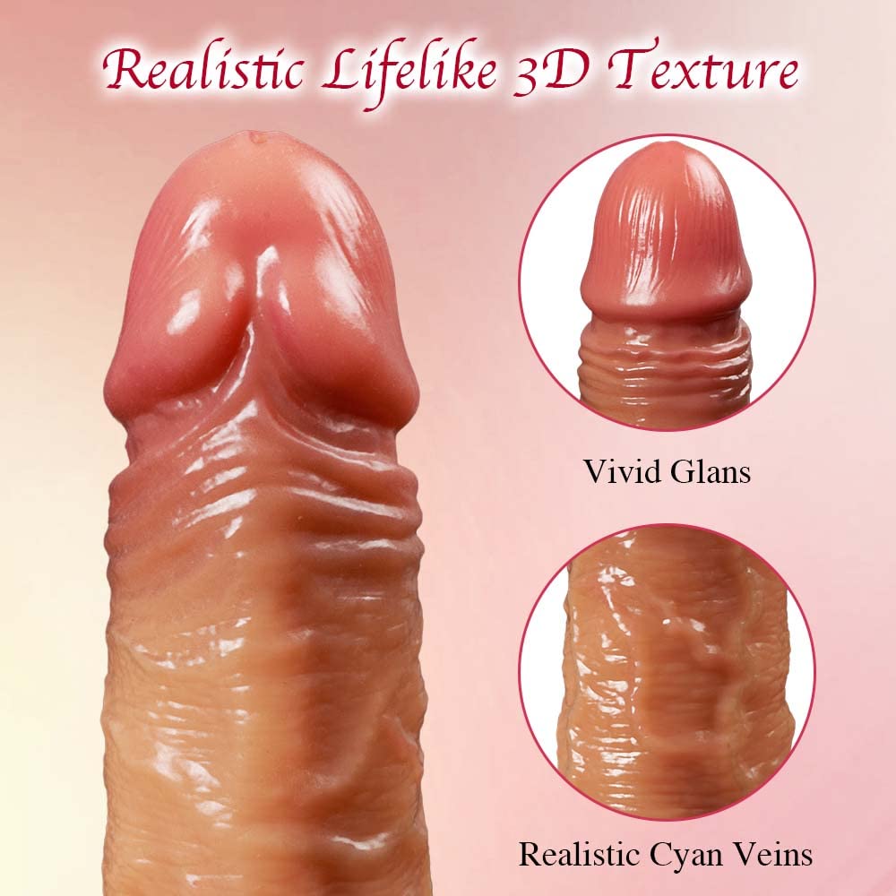 8.5 Inches Silicone Realistic Dildo For Hands-free Sex Play
