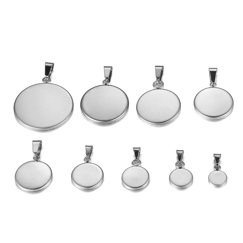 10 PCS/Package 304 Stainless Steel Solid Color Jewelry Accessories Pendant