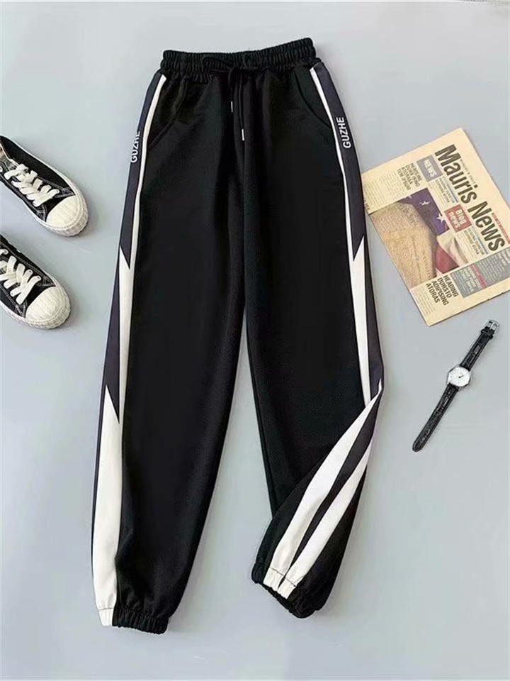 Men's Sweatpants Trousers Casual Pants Pocket Drawstring Elastic Waist Color Block Comfort Breathable Daily Holiday Going Out Streetwear Stylish Black White