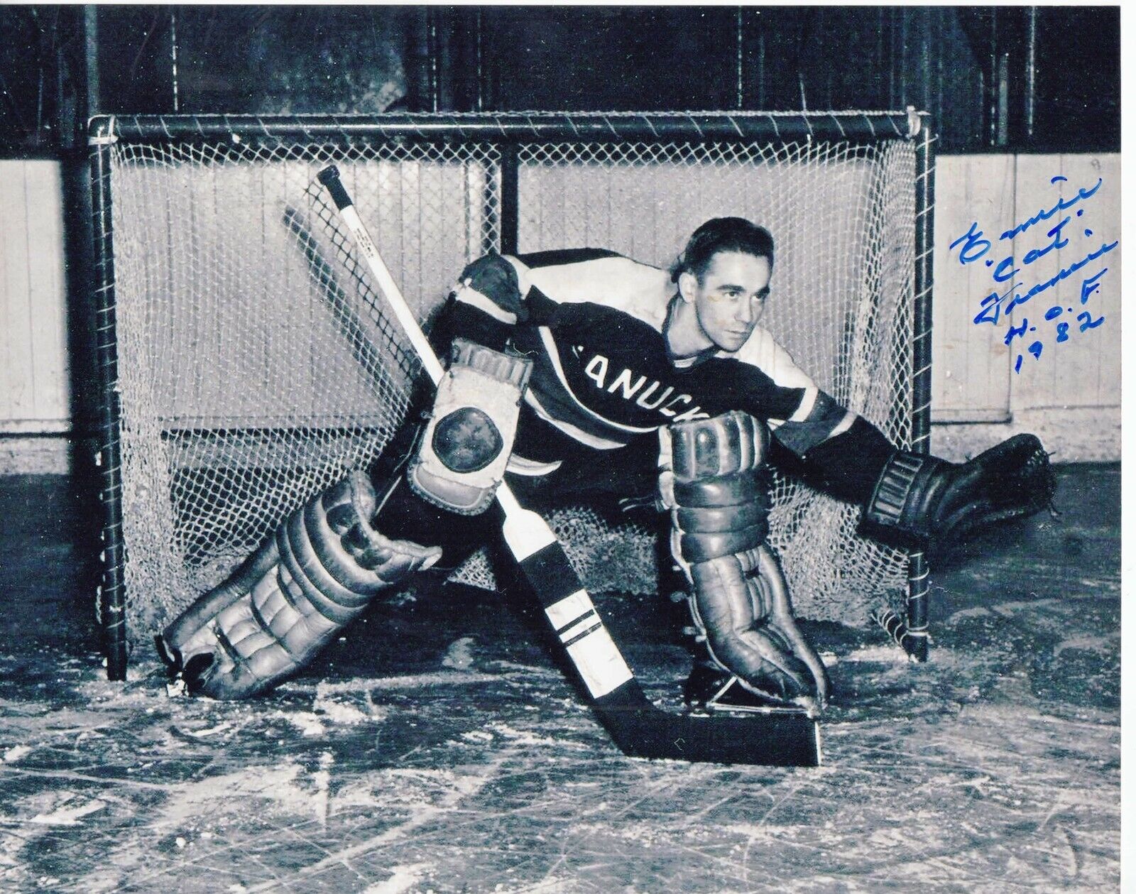 Emile Francis #1 8x10 Signed w/ COA Vancouver Canuck 031719