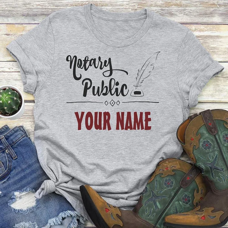 Notary Public Customized  T-Shirt Tee-04355#542334-Annaletters