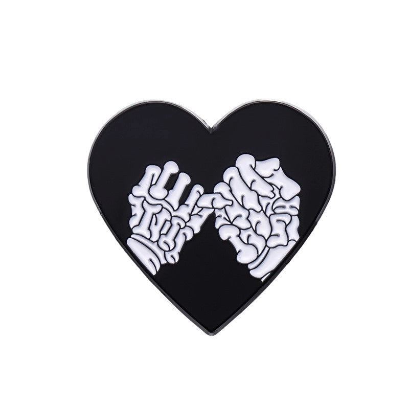 Cute Pin Letter Heart Shape Alloy Stoving Varnish Unisex Brooches