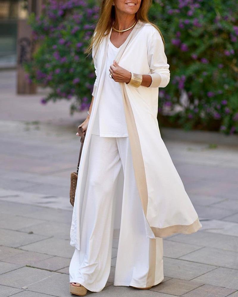 Graceful Long Sleeve Two-Piece Suit