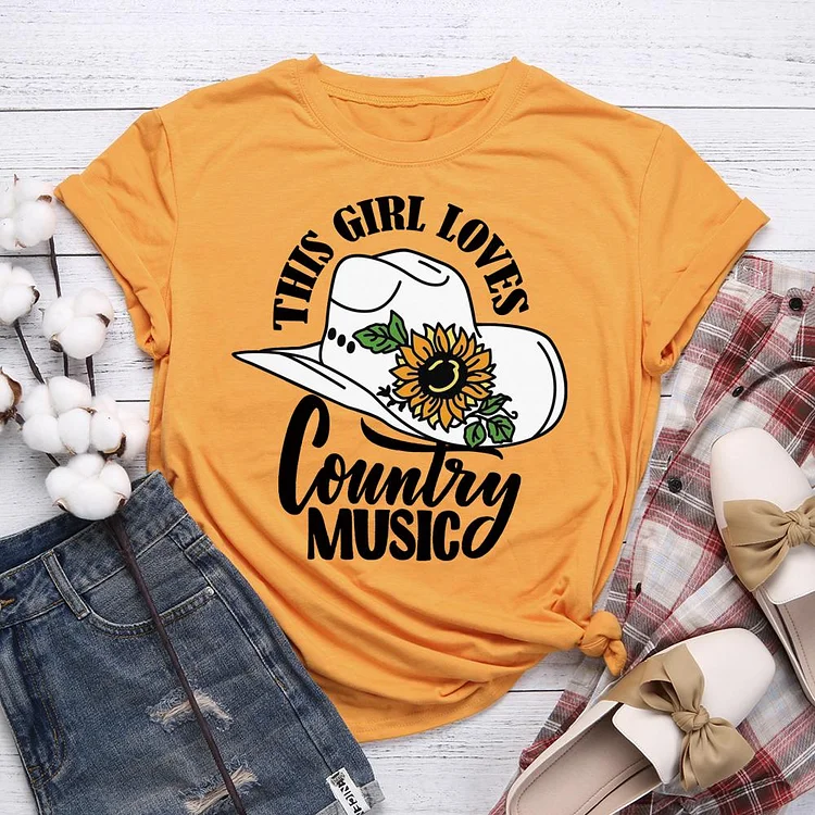 PSL - This girl likes country music  T-Shirt Tee 05941