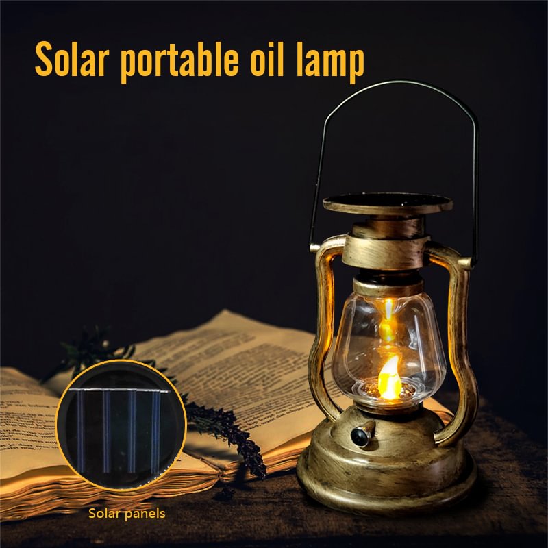 LED Solar Light Retro Kerosene Lamp