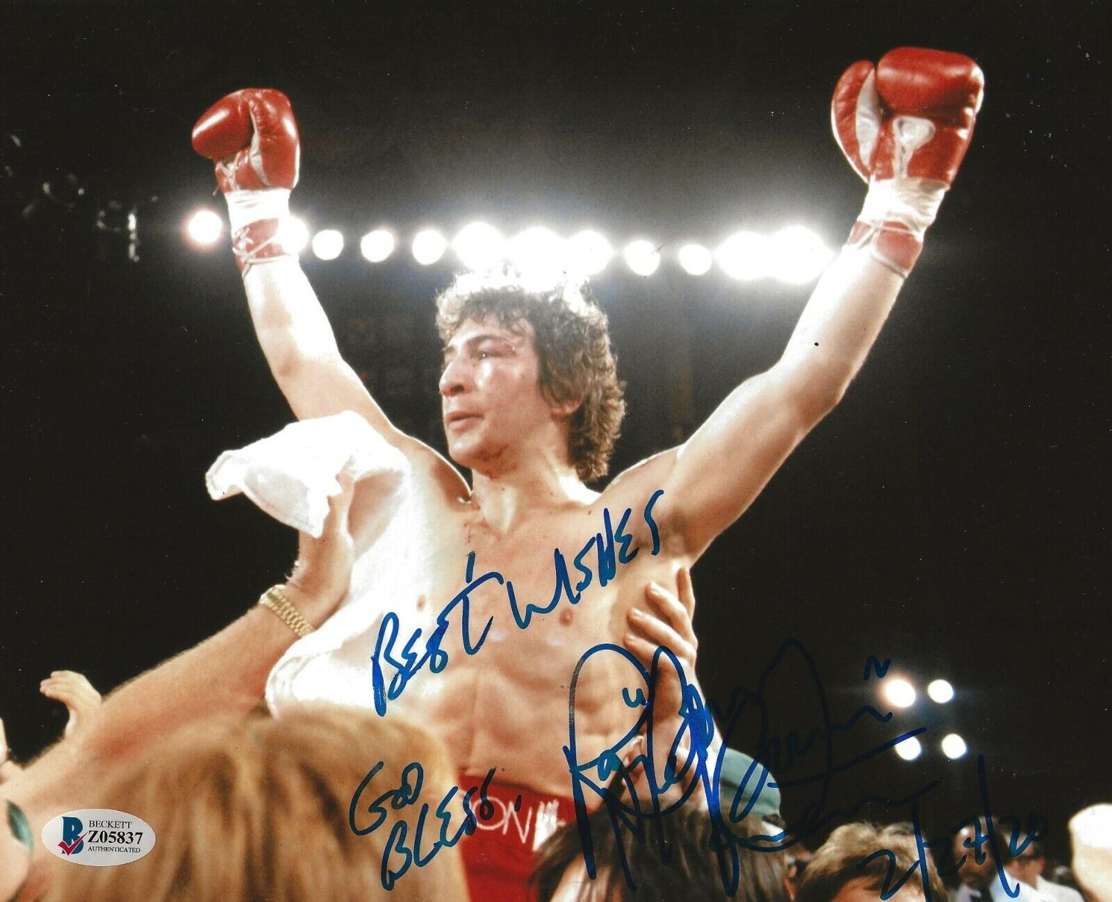 Ray Mancini Boom Boom signed Boxing 8x10 Photo Poster painting autographed Beckett