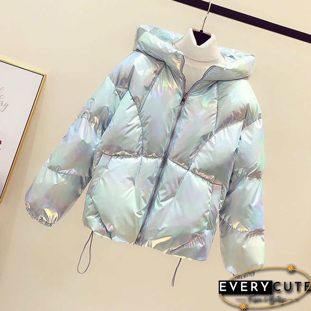 Women Harajuku Winter Warm Thick Coats Fashion Long Sleeve Korean Short Parkas Disposable