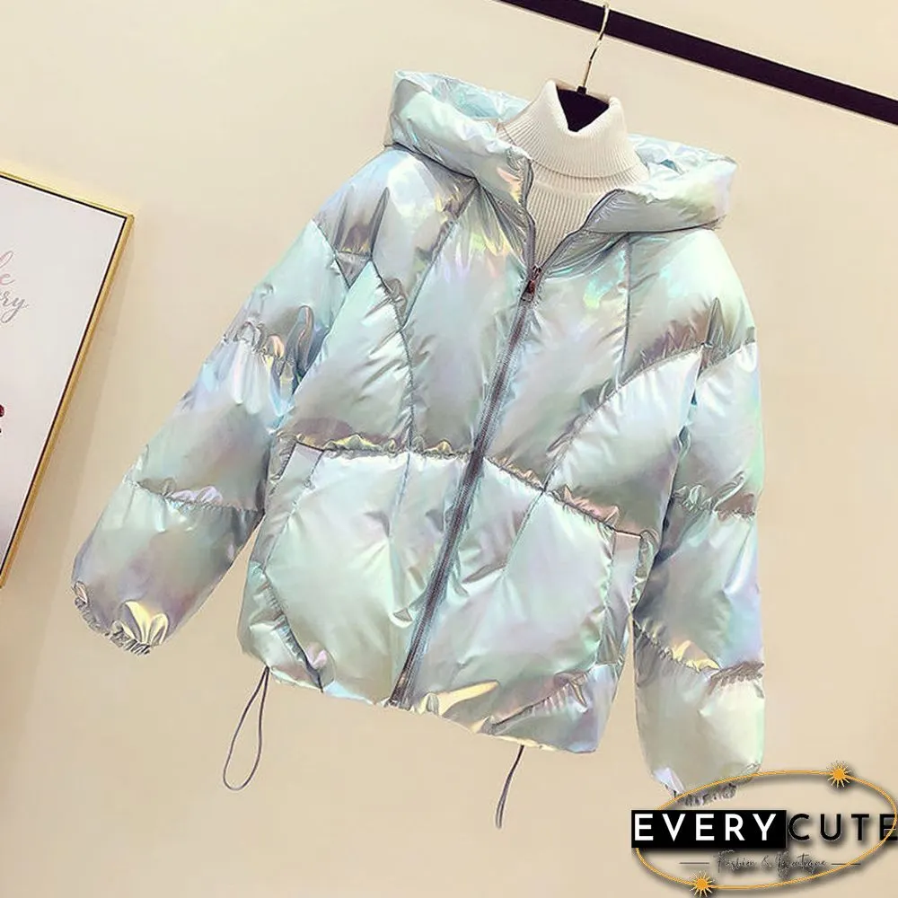 Women Harajuku Winter Warm Thick Coats Fashion Long Sleeve Korean Short Parkas Disposable