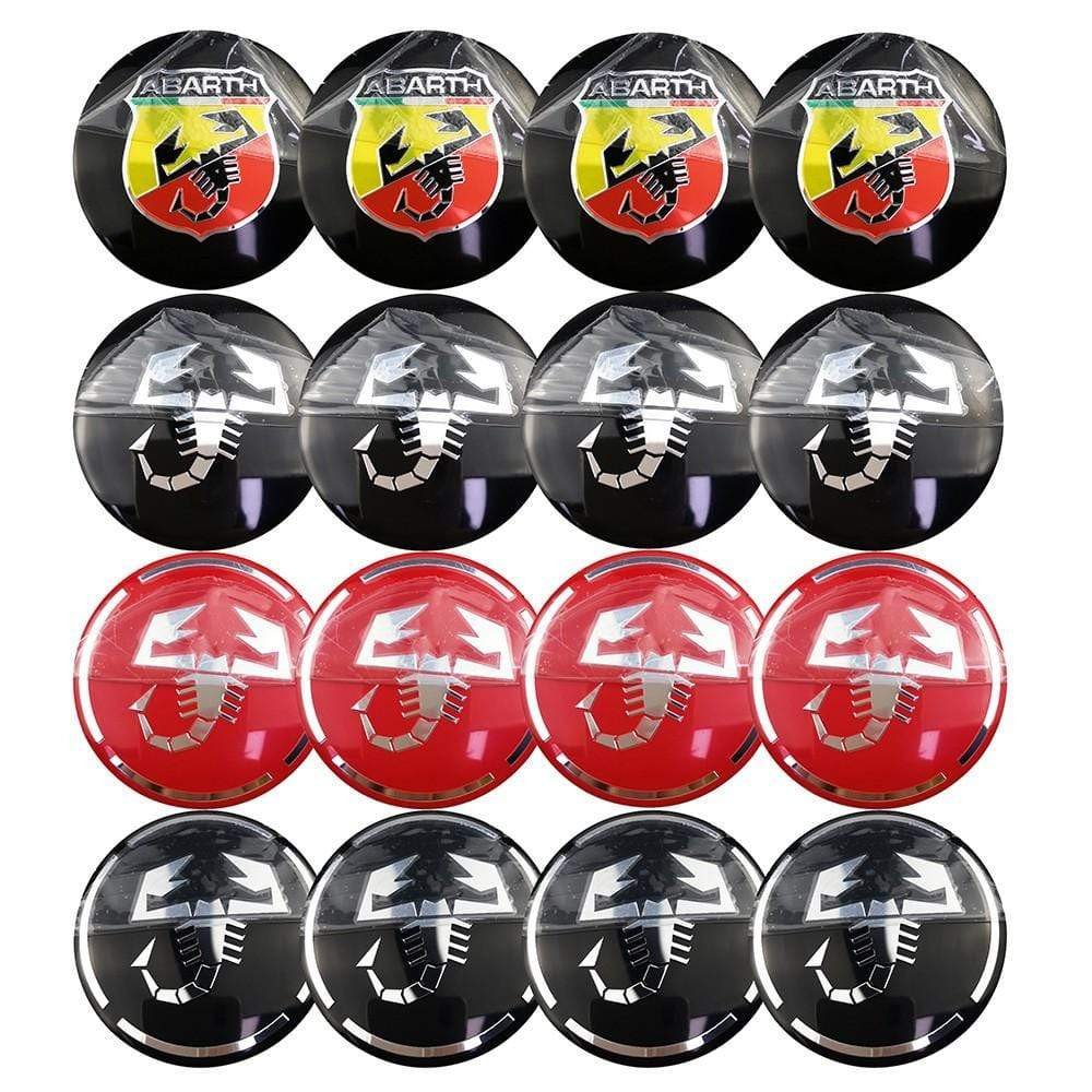 4PCS 56mm Abarth Scorpion Car Wheel Center Hub Cap Sticker Auto Tire Emblem Badge Decal voiturehub dxncar