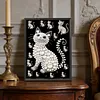 Wei&szlig;e Katze DIY, Perlengem&auml;lde, Kunstsets, Perlengem&auml;lde, Bildkunst, Basteln 30x40 cm f&uuml;r Erwachsene, Anf&auml;nger, Wanddekoration ohne Rahmen