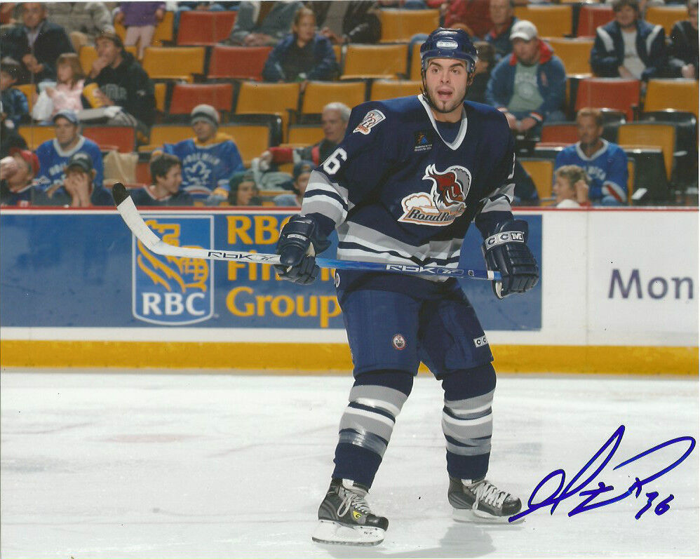 Edmonton Roadrunners Mathieu Roy Signed Autographed 8x10 Photo Poster painting COA