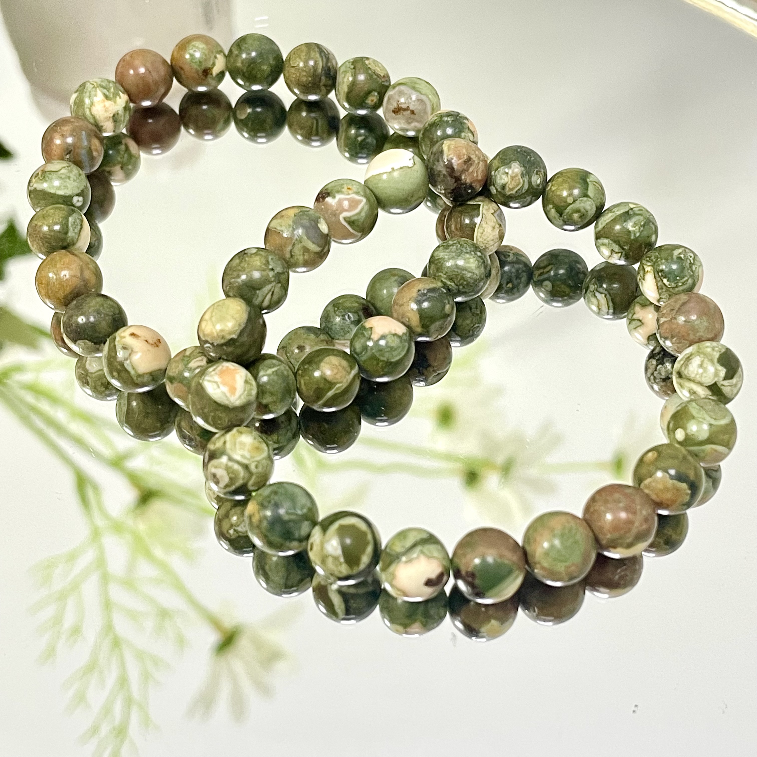 Rainforest Jasper/Rhyolite Bracelet 8mm