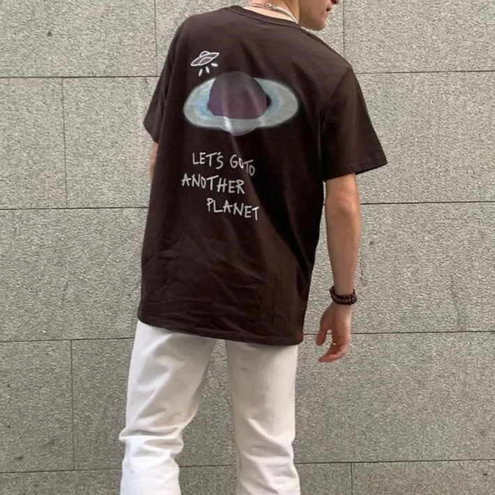 Let'S Go To Another Planet Print T-Shirt