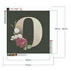 Diamond Painting -DIY Full Square Drill Flower Letter O(45*45 CM)