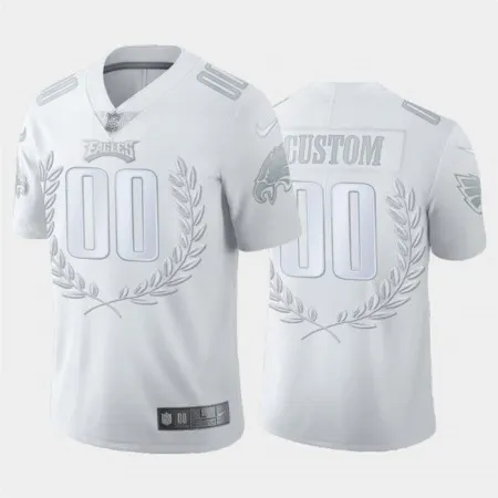 Men's Philadelphia Eagles Customized White MVP Stitched Limited Jersey