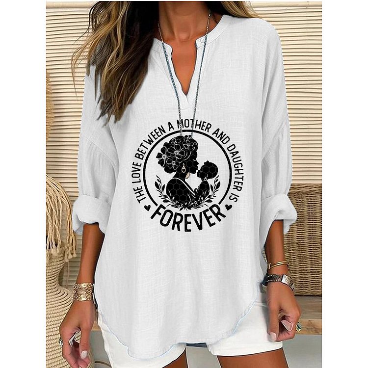 Women's The Love Between A Mother And Daughter Is Forever  Casual Loose Top socialshop