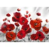(Big Size)Poppy - 11CT Stamped Cross Stitch - 60*40cm - Flower