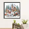 (50*50cm)Christmas House - Full Round Drill Diamond Painting