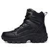 Dallader Men's Waterproof Side Zipper Outdoor Combat Boots 