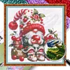 (US Only)Gnome Design DIY Bead Embroidery Kit 40x39cm 9CT Cross Stitch Kit for Home Decor
