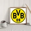 5D DIY Diamond Painting Kits Vollrundbohrer Dortmund Fu&szlig;ball Team Logo Mosaik